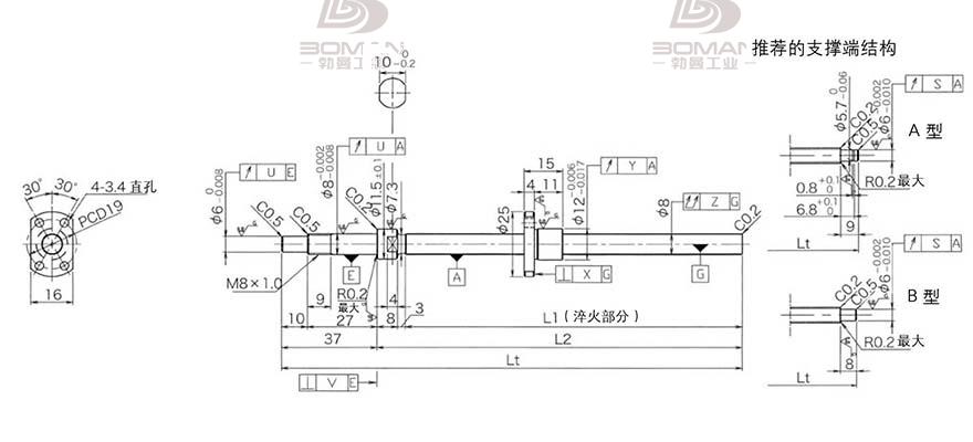 KURODA DP0801JS-HDNR-0260B-C3S 日本黑田精工丝杆导轨代理